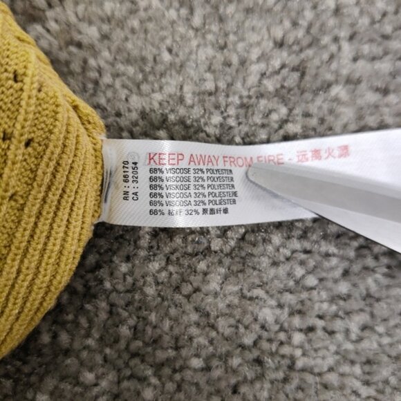 Free People Women's Yellow Knit Mini Skirt Size Large NEW Y2K 90s Retro - Picture 5 of 8